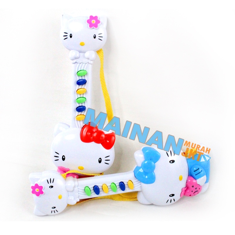 MAINANKEI MAINAN ANAK MURAH GITAR HELLO KITTY EN71-5 MAINAN ALAT MUSIK PIANO GITAR ANAK ANAK