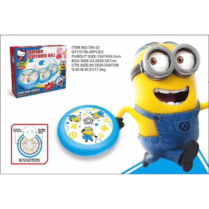 Minion Air Power Football Indoor Flashing Suspended Ball Toys Soccer - Mainan Sepak Bola Indoor