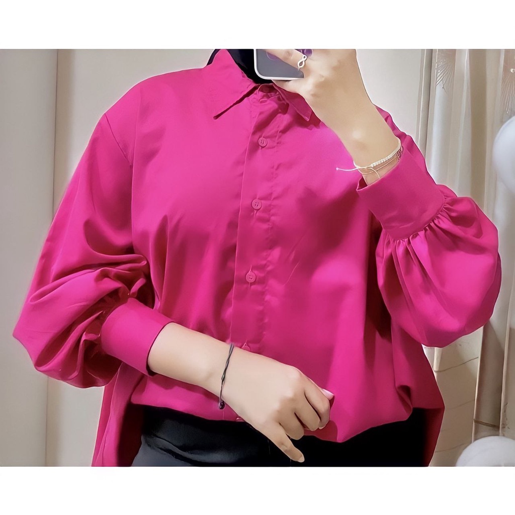 BEFAST - ZRX OOTD Kemeja JIMIE / Sally Blouse Oversize XXL / Kemeja Shirt Oversize Jumbo / Pakaian Wanita Remaja ABG / Oversize Kemeja Casual / Fashion Wanita Modis / Kemeja Polos Formal / Outfit Wanita Kantor / Keluaran terbaru / Kemeja Best seller