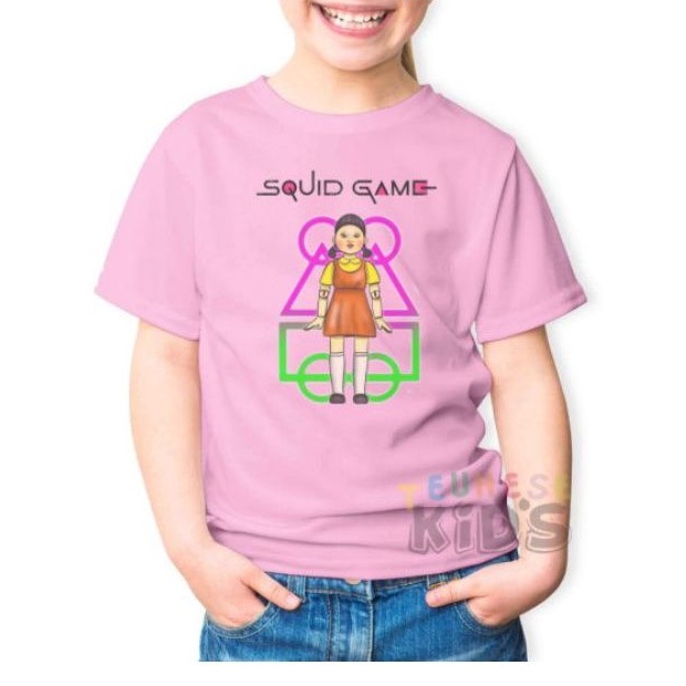 KAOS BAJU ANAK BONEKA SQUID GAME TERLARIS