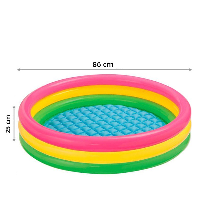 Kolam Renang Anak Intex 86cm Warna Rainbow - Kolam Mainan Anak Karet Intex Diameter 86cm