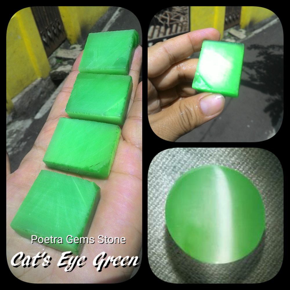 CAT EYE GREEN LIKE CHRYSOBERYL