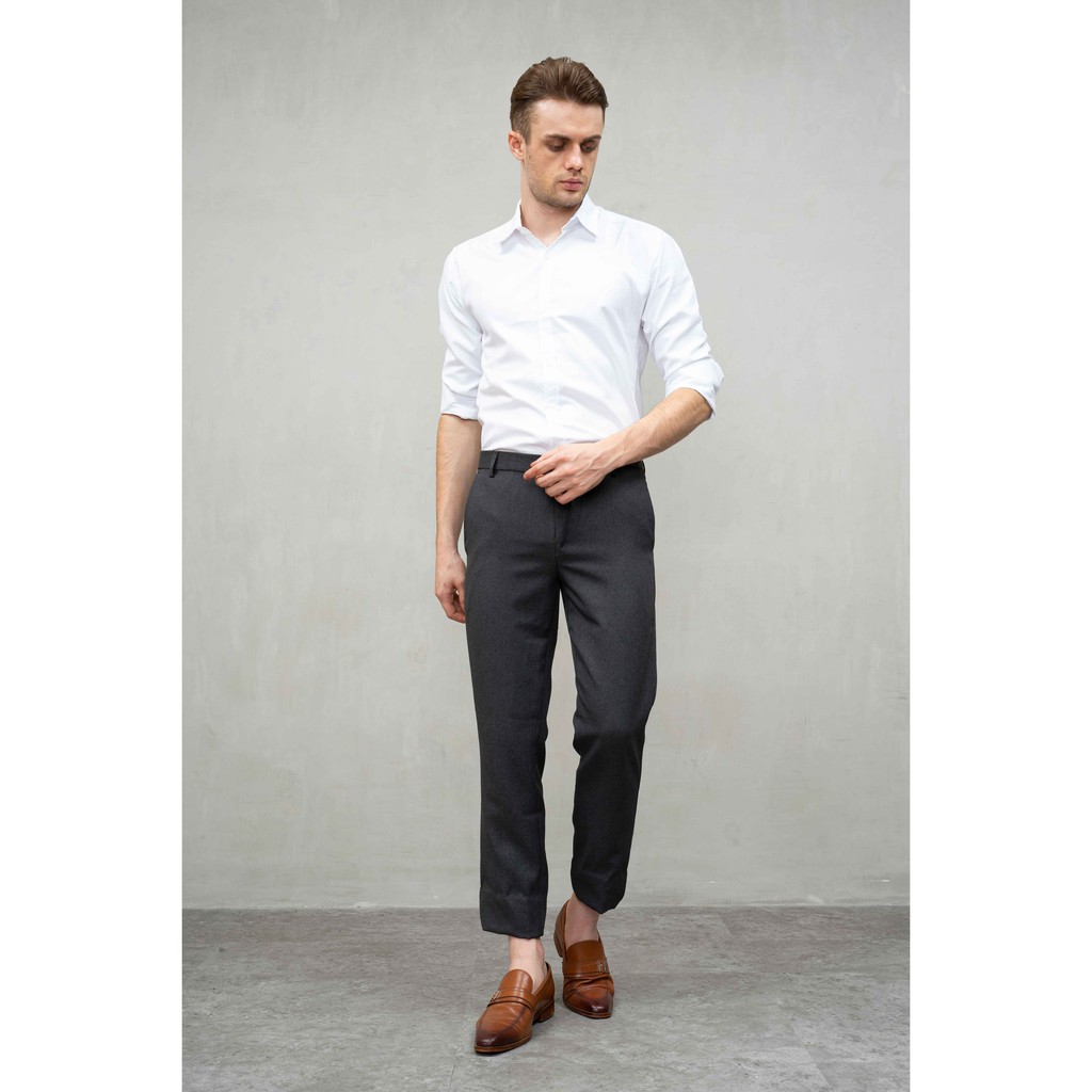 Summer Ankle Length Suit Pants Men Casual Business Dress Pants