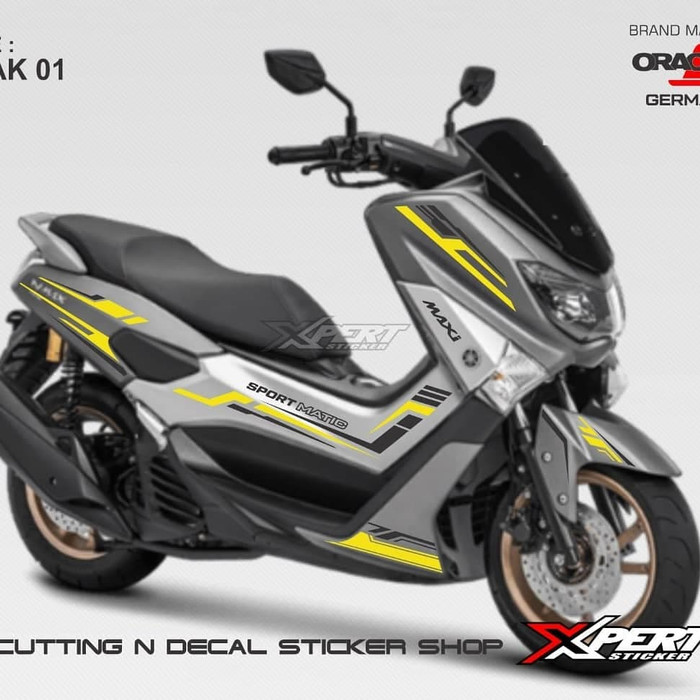 Cuting stiker Yamaha NMAX striping kuning hitam striping nmax stripping nmax