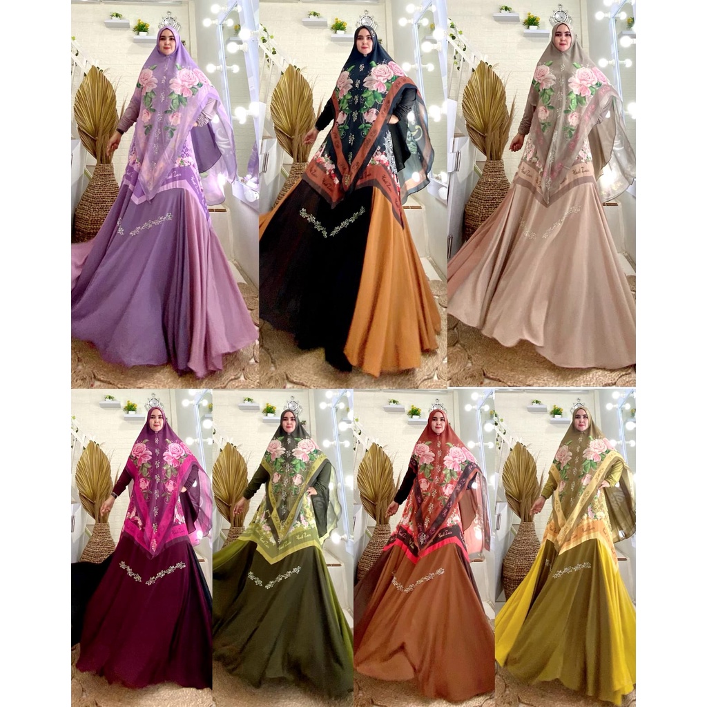 Dress Gauri Premium Set Ori Yodizein Syari ORI Hijab Gamis Syari Kekinian BestSeller Terlaris Termurah Original Syari