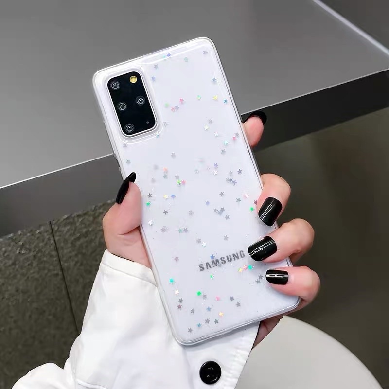 Glitter Star Case Iphone Oppo Vivo Xiaomi Samsung Huawei Realme A03s Y75 V23 S21 plus Ultra Note 10 20 S20 S10