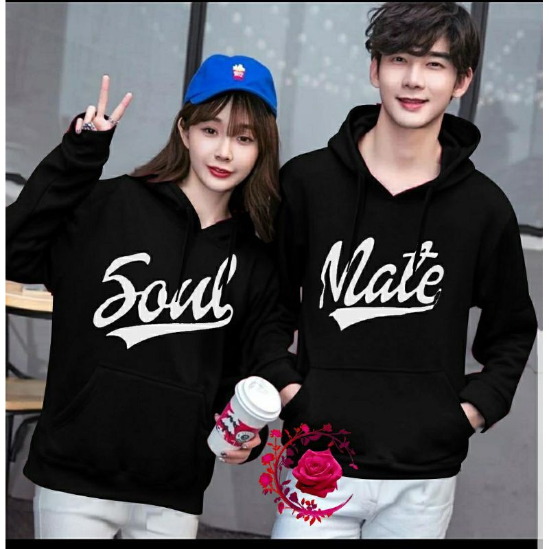 CP SOULMATE MB HITAM/HOODIE COUPLE/COUPLE HITAM SOULMATE