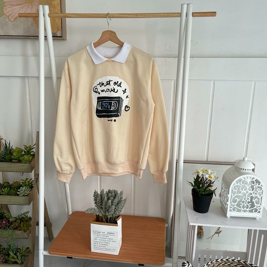 OLD MOVIE SWEATER CREWNECK KERAH - SWEATER PRIA WANITA TERBARU - SWEATER CREWNECK PREMIUM DISTRO - BISA BAYAR DI TEMPAT