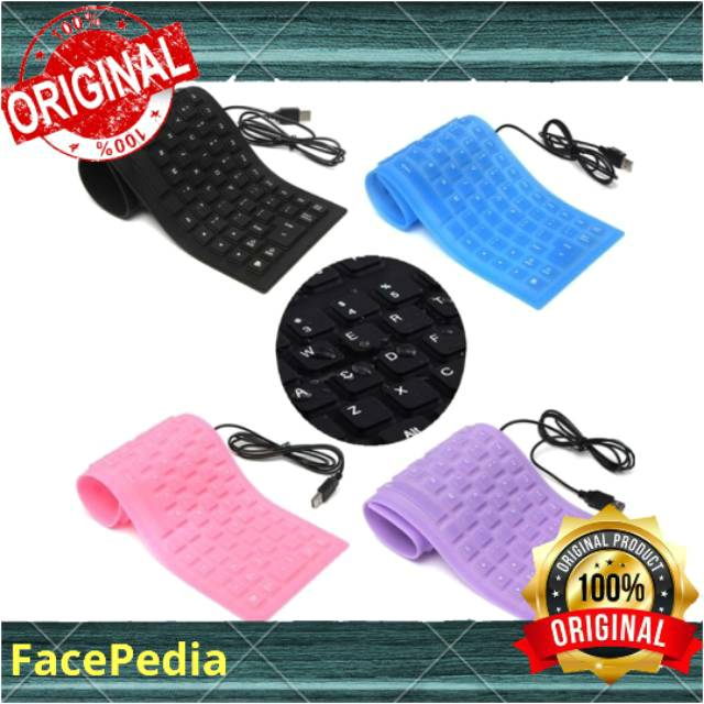 Keyboard eksternal FLEXIBEL / KEYBOARD LAPTOP / PC / DEKSTOP / KARET