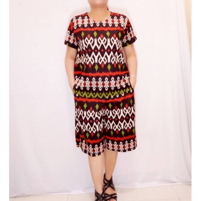 Setelan batik songket cotton stretch