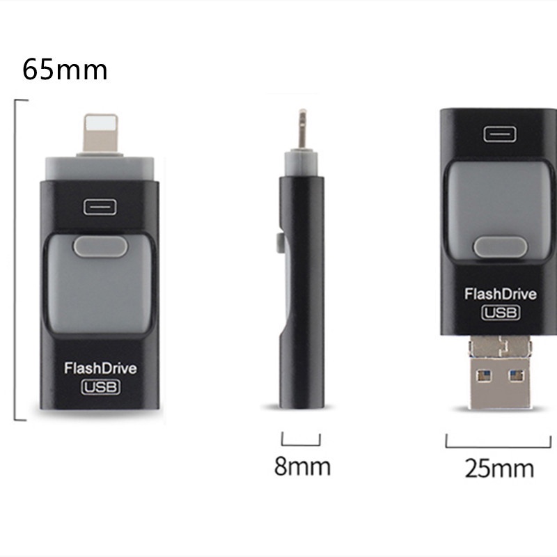 3 in 1 USB 3.0 OTG Flash Drive 512GB Memory Stick Eksternal Penyimpanan Untuk Ponsel PC