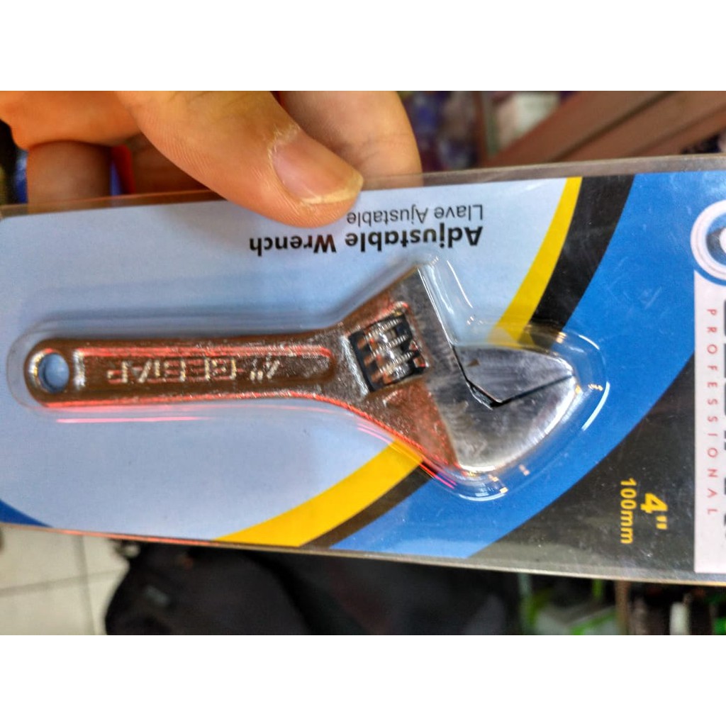 Kunci Inggris 4 in gestar Gestar Kunci Inggris Adjustable Wrench 100mm Gestar 4in 100 mm