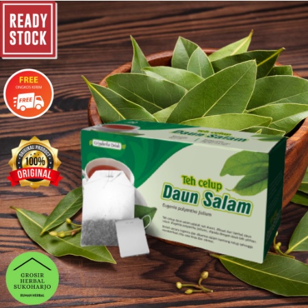 TEH Herbal DAUN SALAM untuk menurunkan kadar asam urat berlebih dalam tubuh dengan Teh Daun Salam 20 Kantong