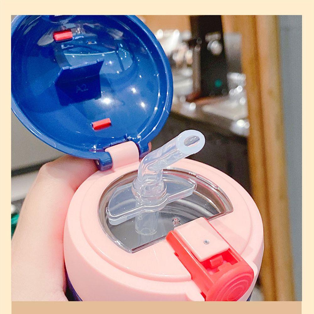 Solighter Straw Cup 280ml Korea Animal Kartun Double-drinking Vacuum Cup