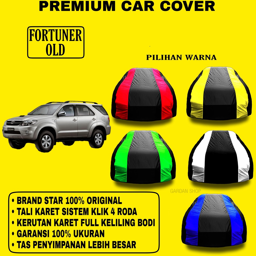 Body Cover FORTUNER OLD Garis 2 WARNA Penutup Pelindung Bodi Fortuner Old PREMIUM