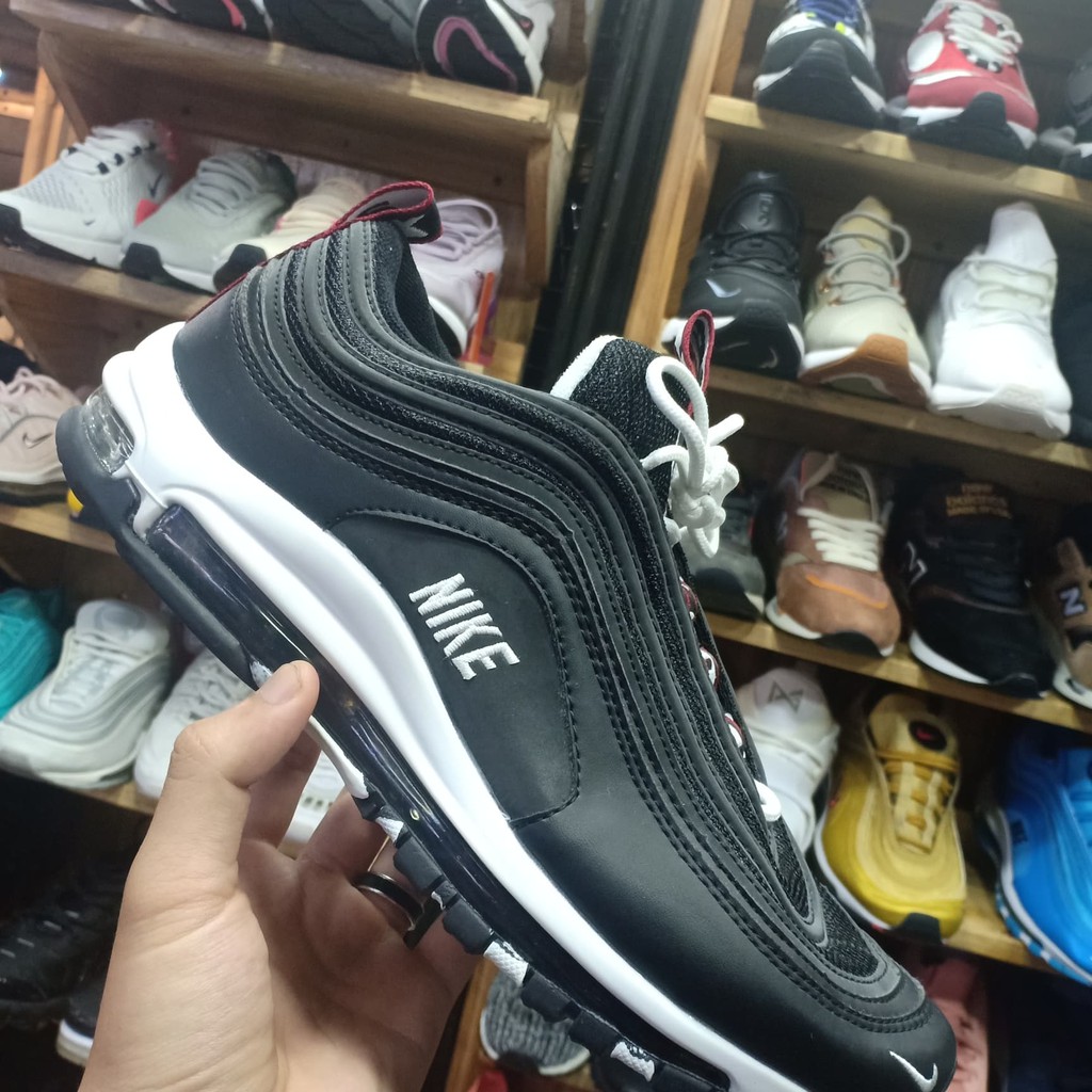 Sepatu Sneakers pria wanita nike airmax 97 black white superstar
