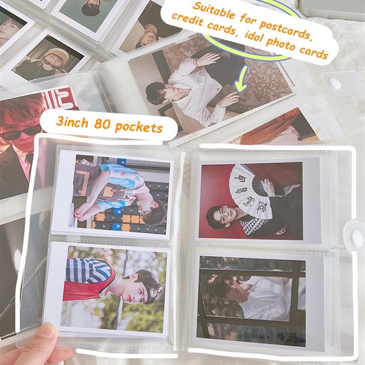 80 /84 /160 /240Kantong Album Foto Buram Multi-Ukuran2 /3/4Grids Idol Photocards Postcard Storage Book 3inch Koleksi Penyimpanan Kartu 6inch