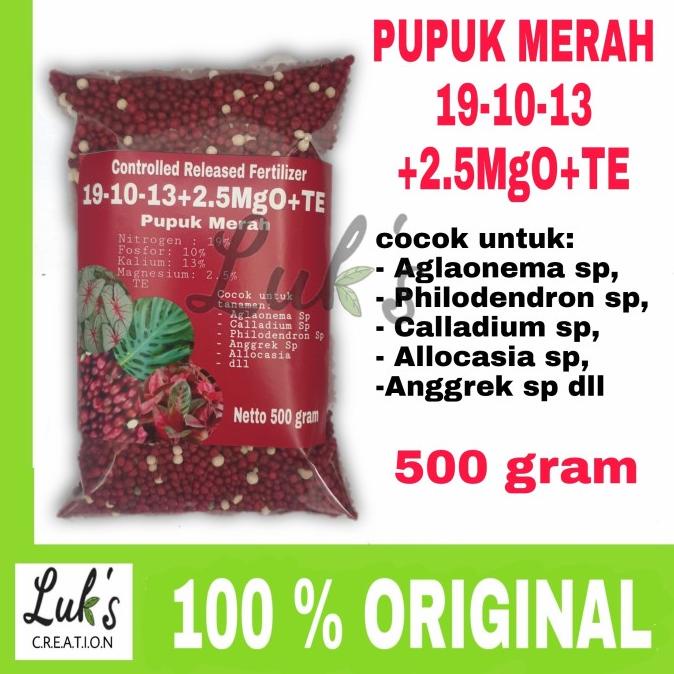 *****] Pupuk merah Osmocote 19-10-13 +2.5MgO + TE 500 gram dekastar