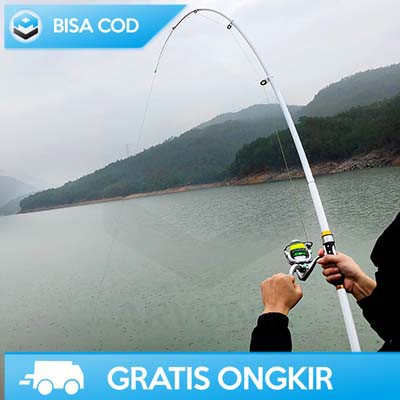 ALAT JORAN PANCING IKAN PORTABLE PRAKTIS CARBON FIBER SOLID CF3000