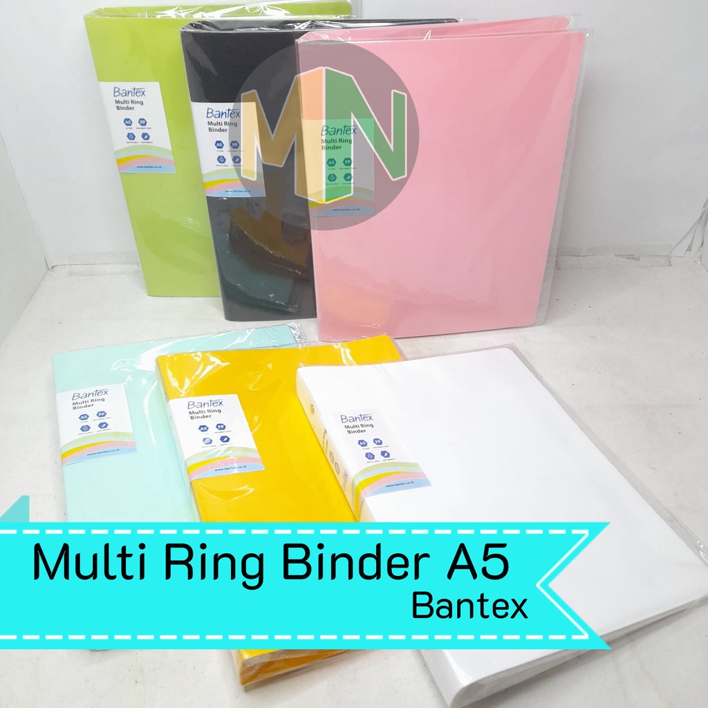 

Bantex Multi Ring Binder A5 Trendy 20 Hole Pastel + Bonus Lengkap