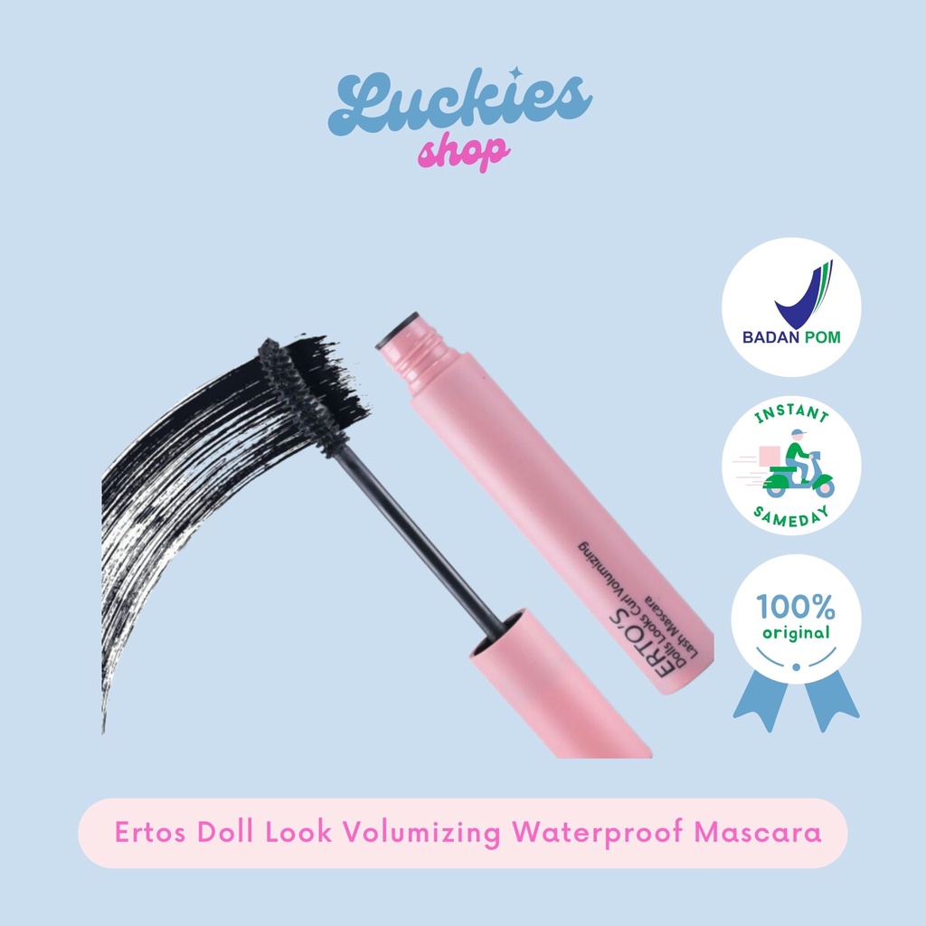 BPOM Ertos Doll Look Volumizing Waterproof Mascara Erto's Maskara Hitam Anti Air Dolls