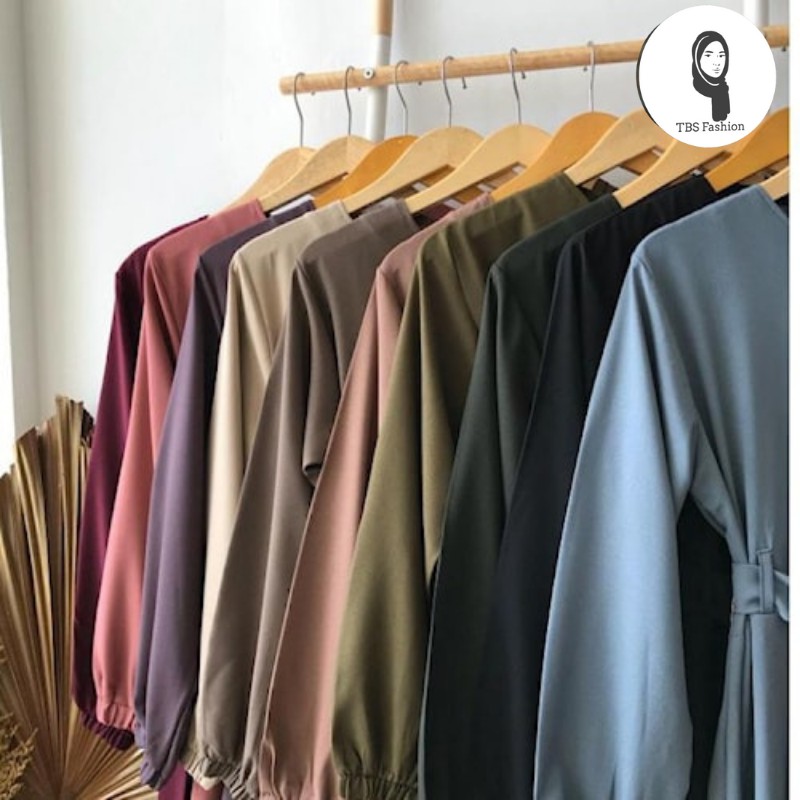 Baju Gamis Atasan Wanita Cewek Remaja Terbaru Bahan Moscrepe Adem Halus Model Modern Berkualitas Premium Quality Casual Acara Formal Kondangan Lebaran 2022 Bisa COD-6