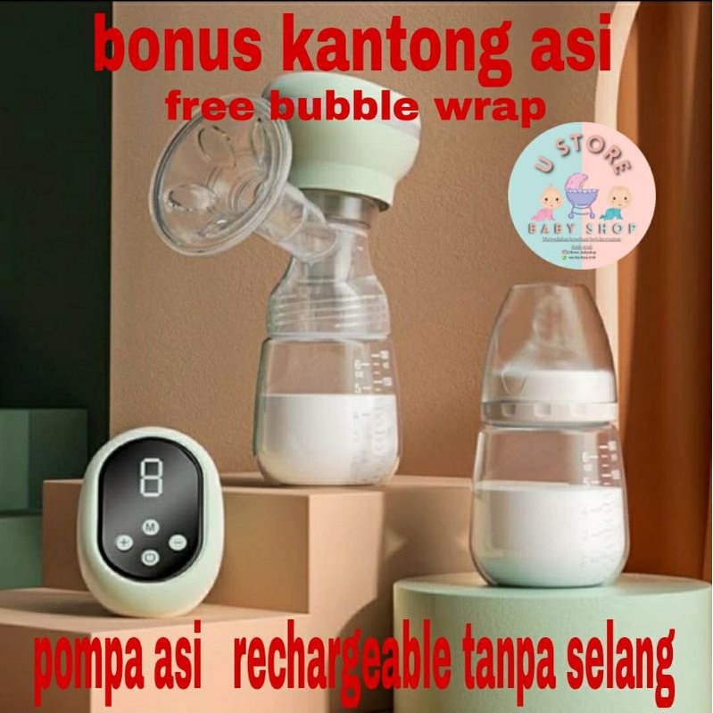 Pompa asi elektrik rechargeable tanpa selang / pompa asi U Ware rechargeable murah / pompa elektric asi tanpa selang / pompa asi Rechargeable