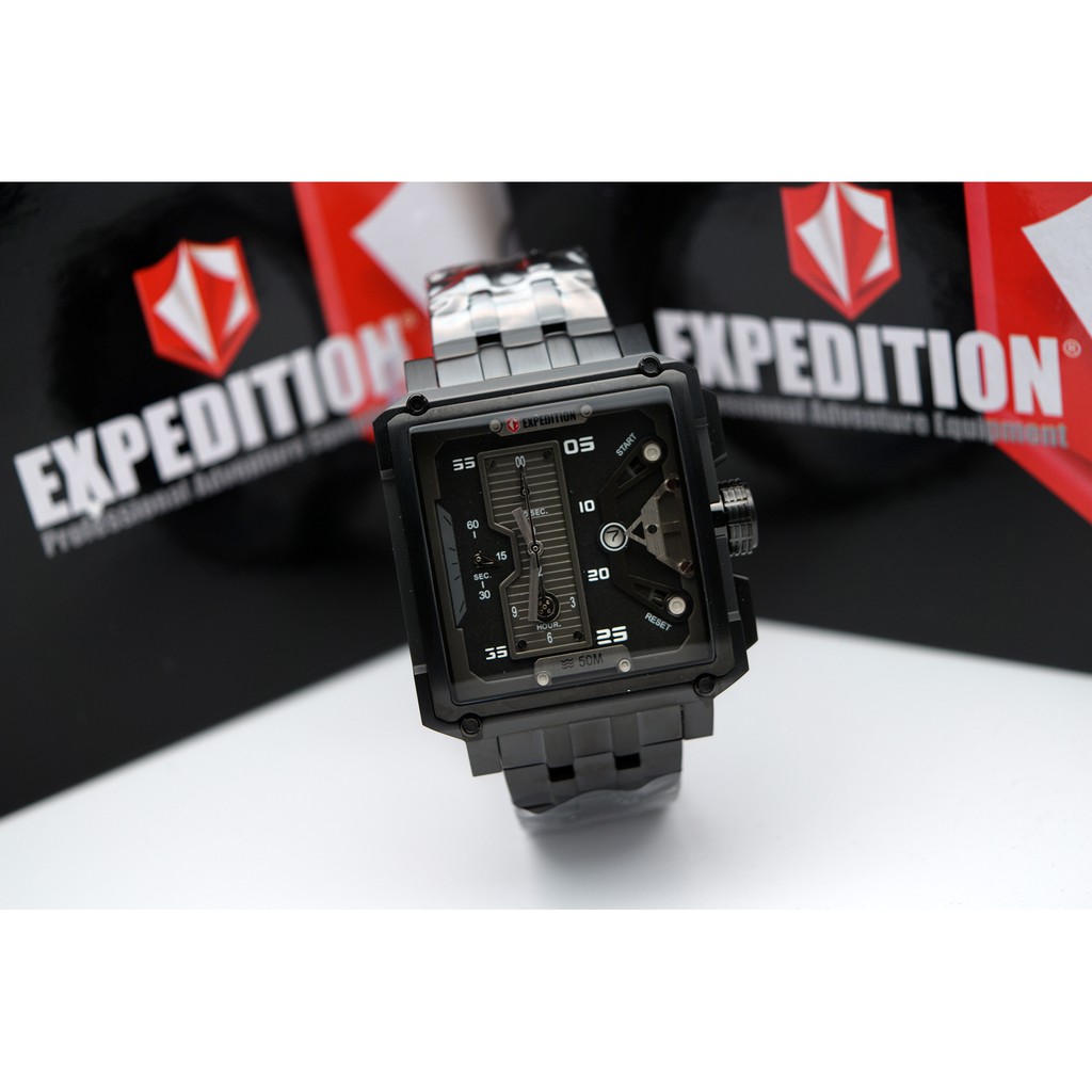 Expedition E6695 Silver Black Stainless Steel Men Original