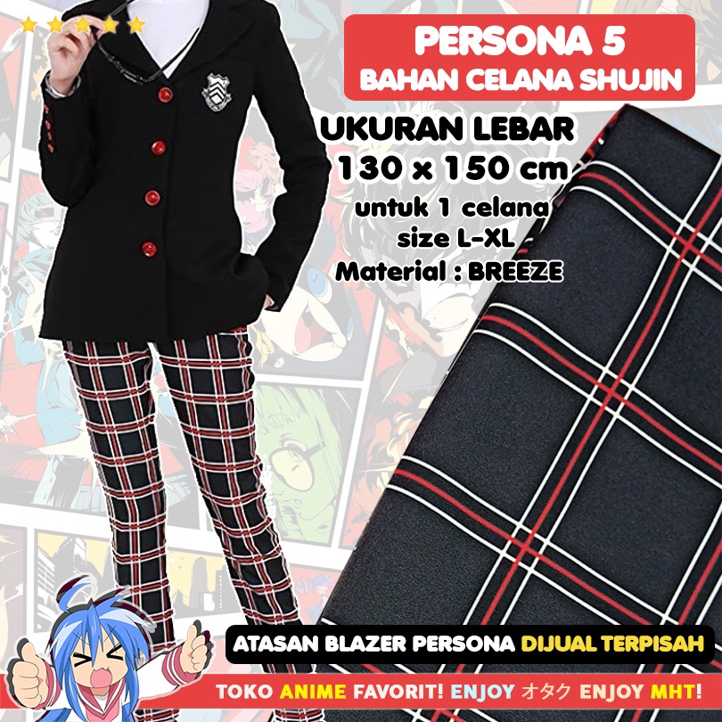 Bahan Kain Celana Anime Persona 5 Shujin Academy