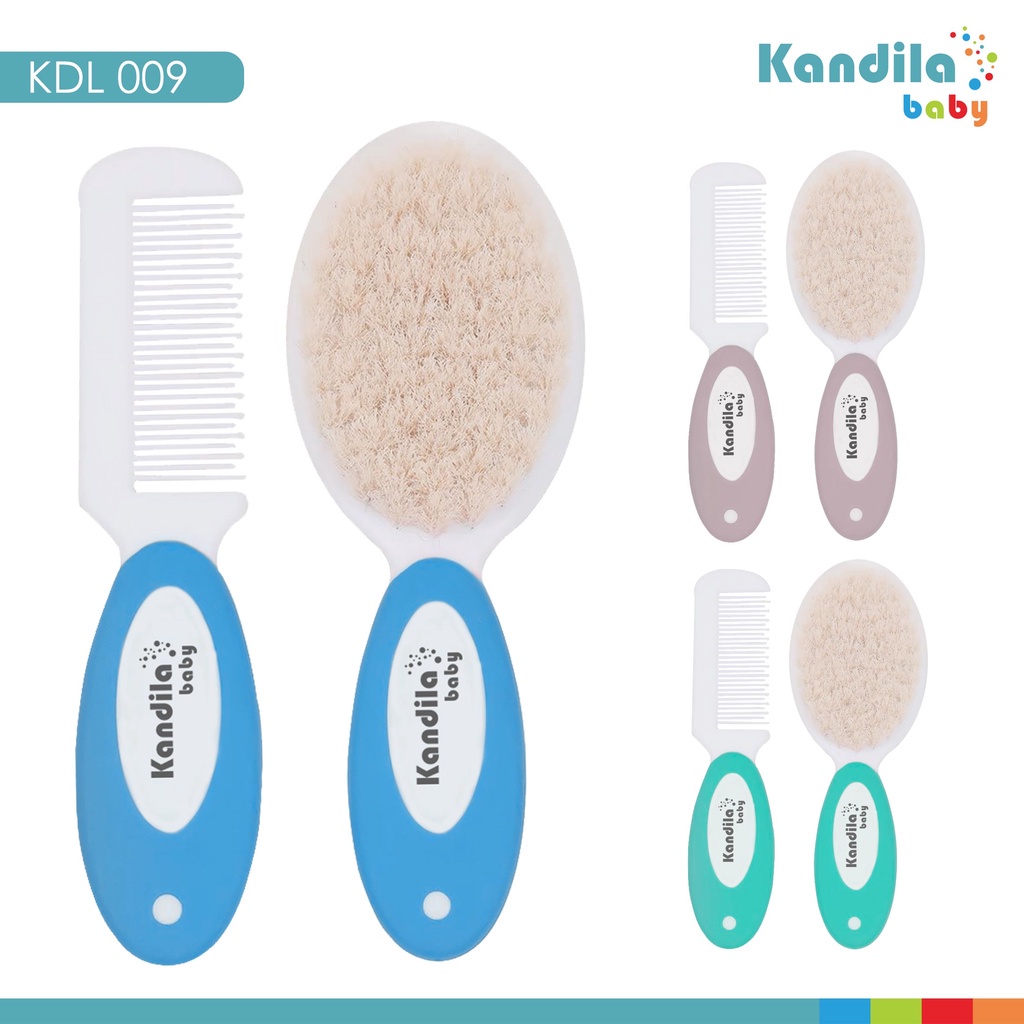 Castle - Kandila Baby Comb &amp; Brush KDL009 - Sisir Bayi Bulu Domba