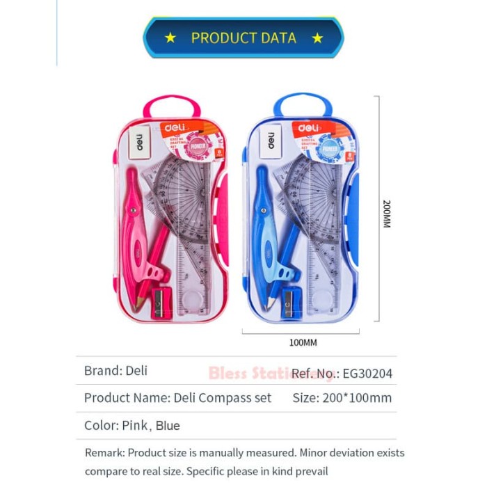 

Gaya Deli Jangka Penggaris Busur Sekolah Compass Drafting Set Square Ruler Murah