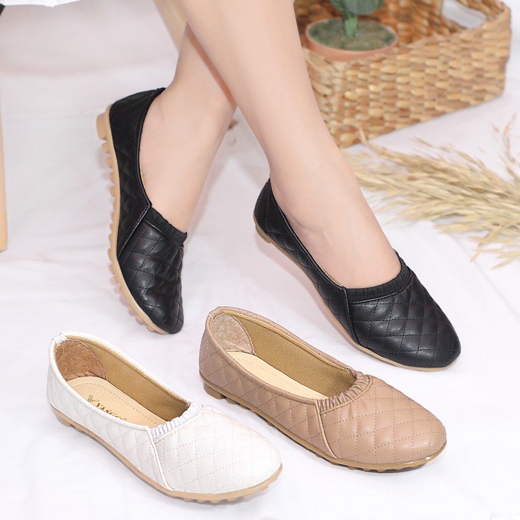Milicca flat shoes wanita kasual kekinian harisa