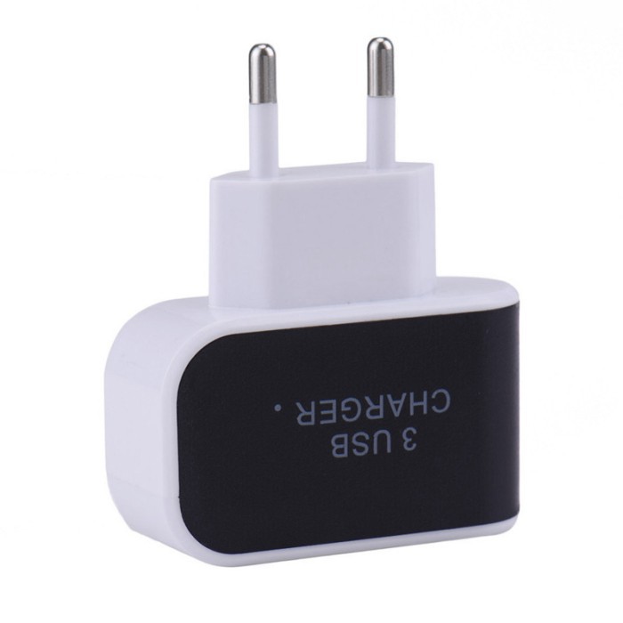 Adapter charger Travel usb 3 port Led