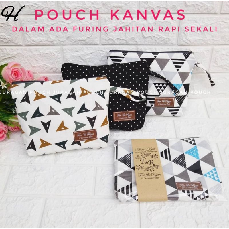 POUCH KANVAS MOTIF