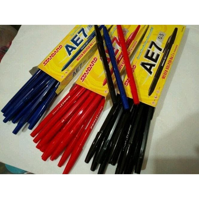 

PULPEN STANDAR AE7 Hitam, Biru dan Merah