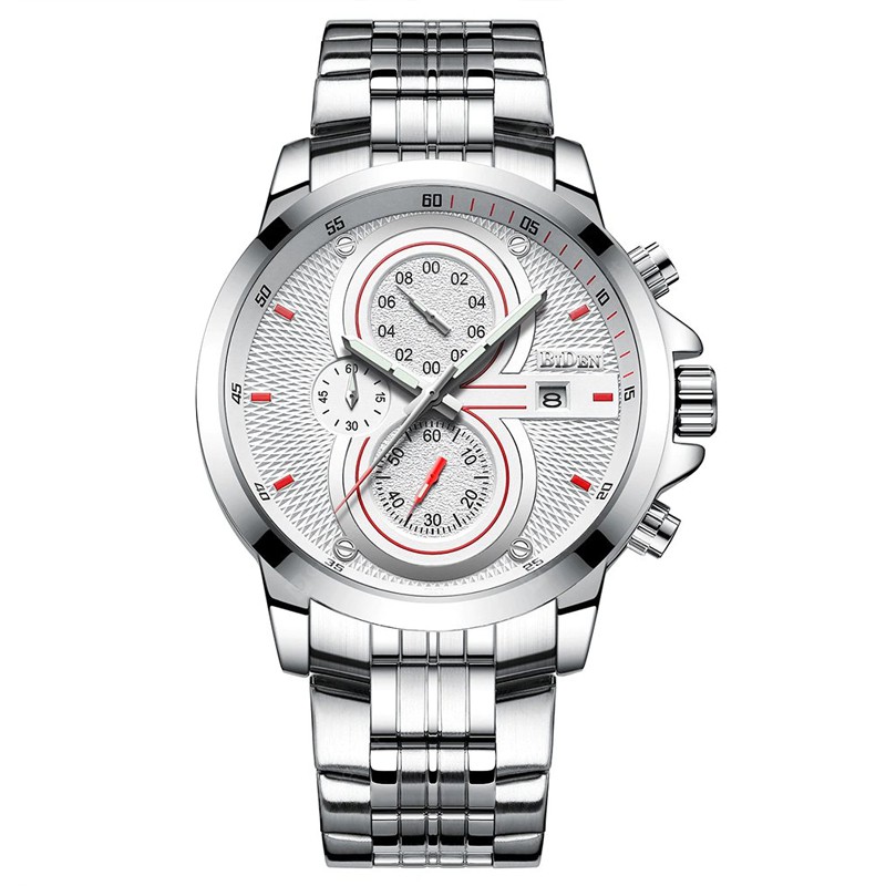 Biden Watch 0085 Steel Chrono Jam Tangan Original