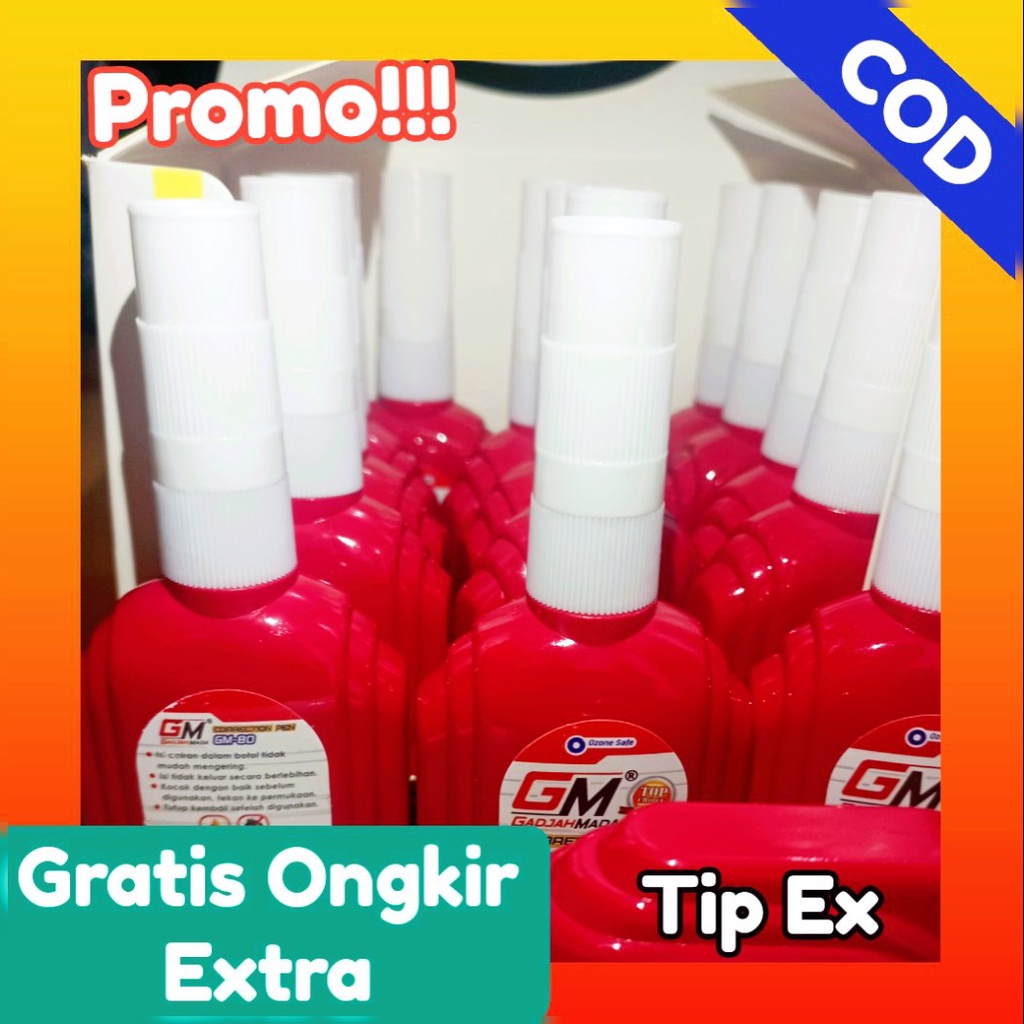 

Tip ex tipe x Correction pen GM 80Tip x Penghapus Tulisan Pulpen Promo Murah Terjangkau
