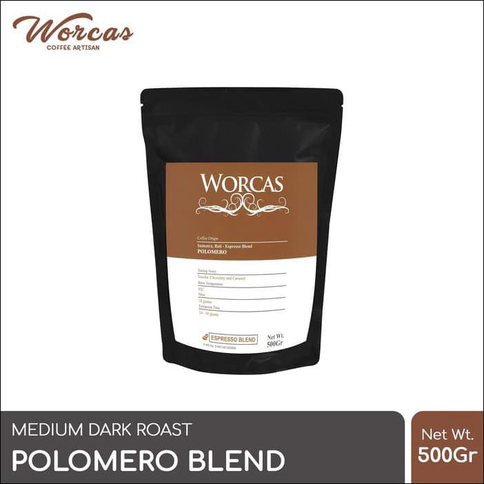 

KOPI POLOMERO ESPRESSO BLEND 500 GRAM (BIJI/BUBUK) | WORCAS COFFEE - KOPI BIJI