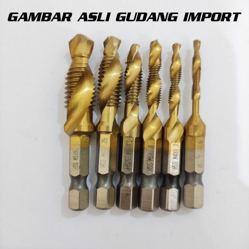 MATA BOR HAND TAP HANDTAP SENAI DRAT BAUT SET M3 M4 M5 M6 M8 M10