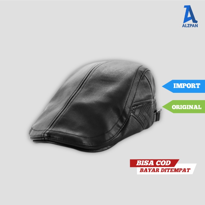Topi Copet pet Kulit Casual Cap Hat Import Outdoor Pria cowok cowo laki laki dewasa keren keninian