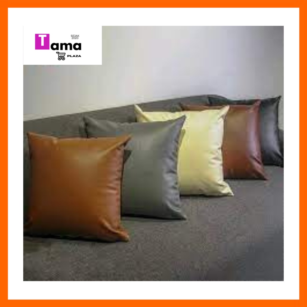 Sarung bantal premium utk. kursi sofa 50 cm minimalis modern tekstur kulit