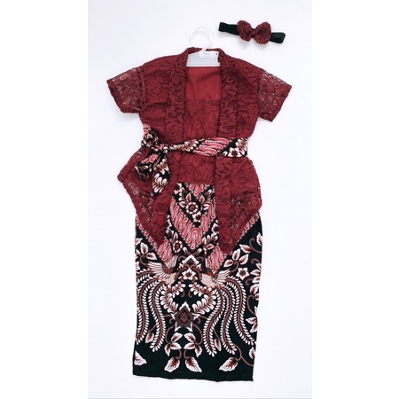 Kebaya Bali brokat Anak rok panjang Maharani