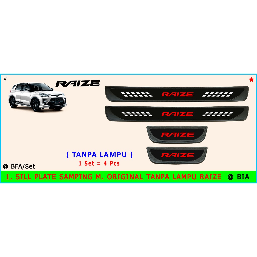 SILLPLATE SAMPING RAIZE 2021 MODEL ORI