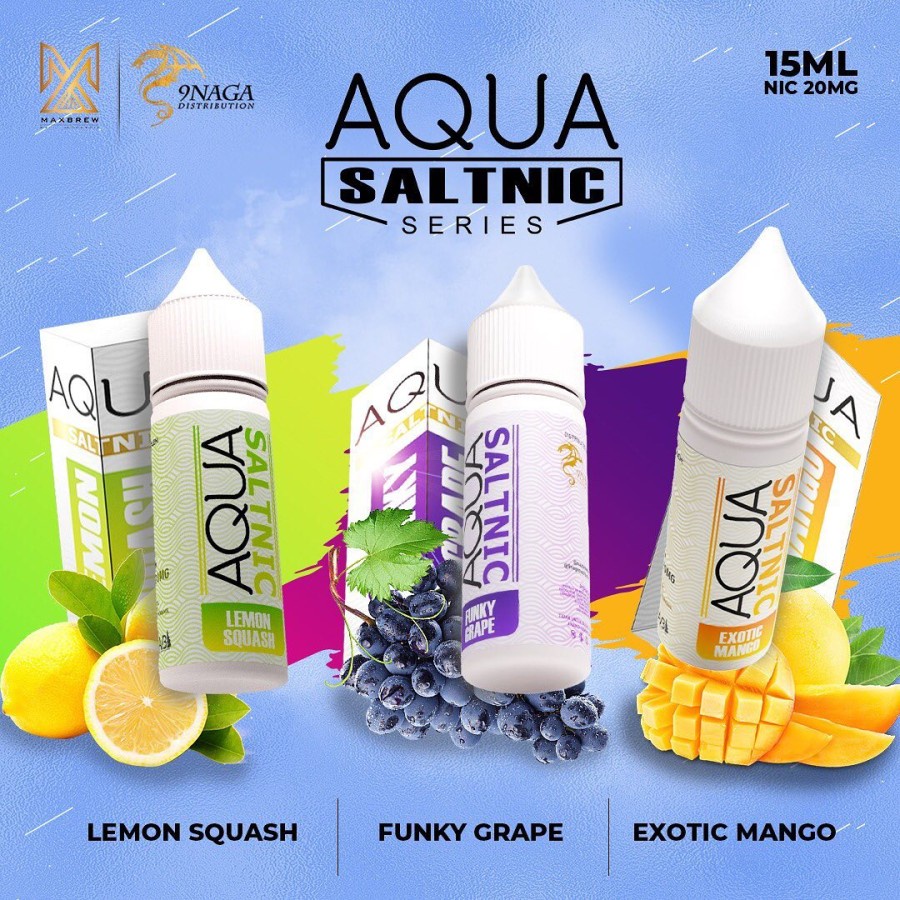 Aqua Saltnic Series Salt Nic 15ML by Max Brew x 9Naga