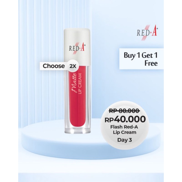 Paket 2 Matte Lip Cream Red A