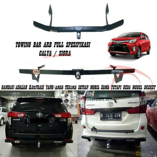 Towing bar arb calya sigra towing bar belakang  arb calya sigra