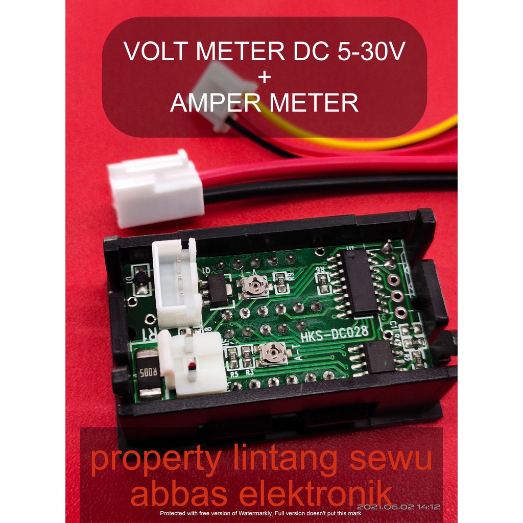 VOLTMETER AMPER METER DIGITAL DC PLUS AMPER