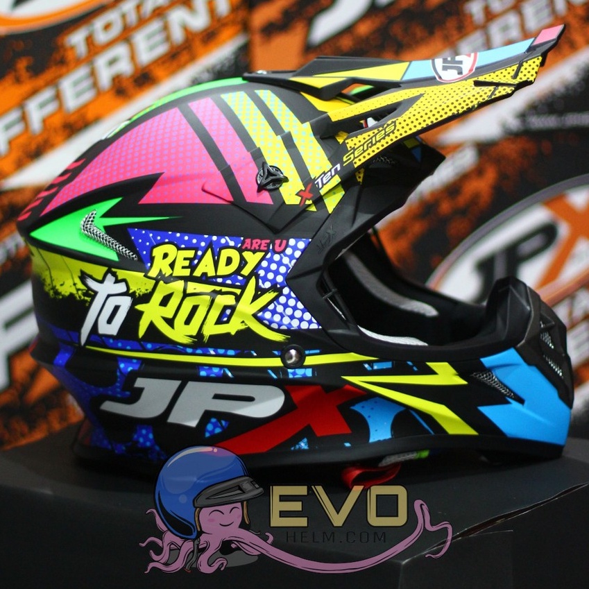 HELM JPX CROSS_FOX1 SERI X10 - BLACK DOFF + GOOGLE SNAIL (ONGKIR 2 KG) ORIGINAL HELM JPX X10 READDY TO ROCK HELM JPX MOTIF TERBARU TRAIL MOTIF HELM JPX MOTIF SUPERCROSS X10 HELM JPX TERBARU