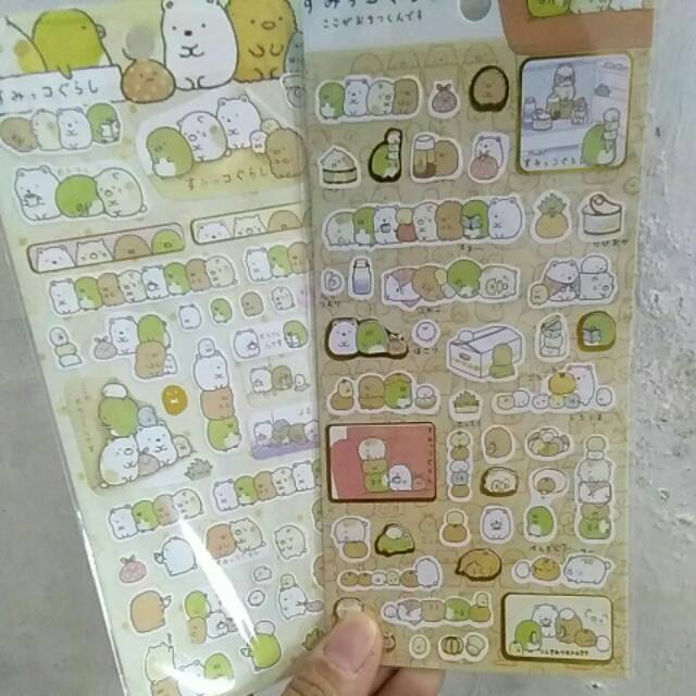 Stiker molang sumikko gurashi diary decor