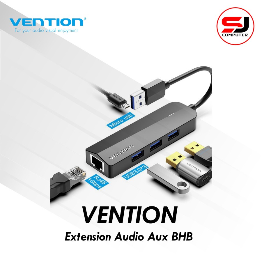 Vention USB Hub 2.0 3.0 Lan Ethernet Port Adapter With Power Por CHNBB